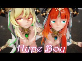 lumine x nilou • lumine x nilou • genshin impact mmd r18 (000mmd)